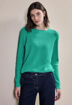 Pullover mit Rippstrukturmix