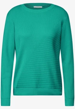 Pullover mit Rippstrukturmix
