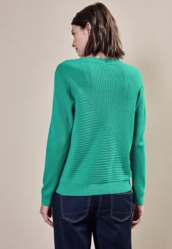 Pullover mit Rippstrukturmix