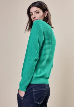 Pullover mit Rippstrukturmix