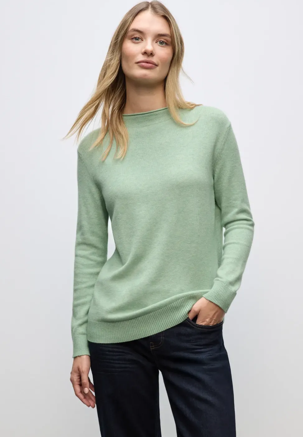Pullover mit Rollkante