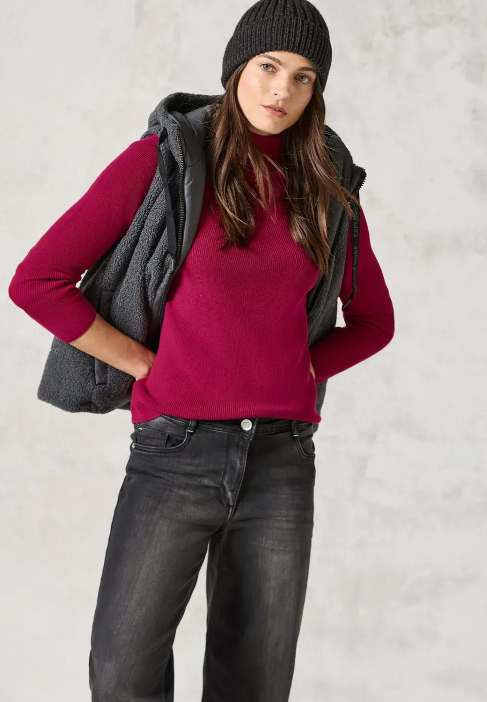 Pullover mit Strukturmix