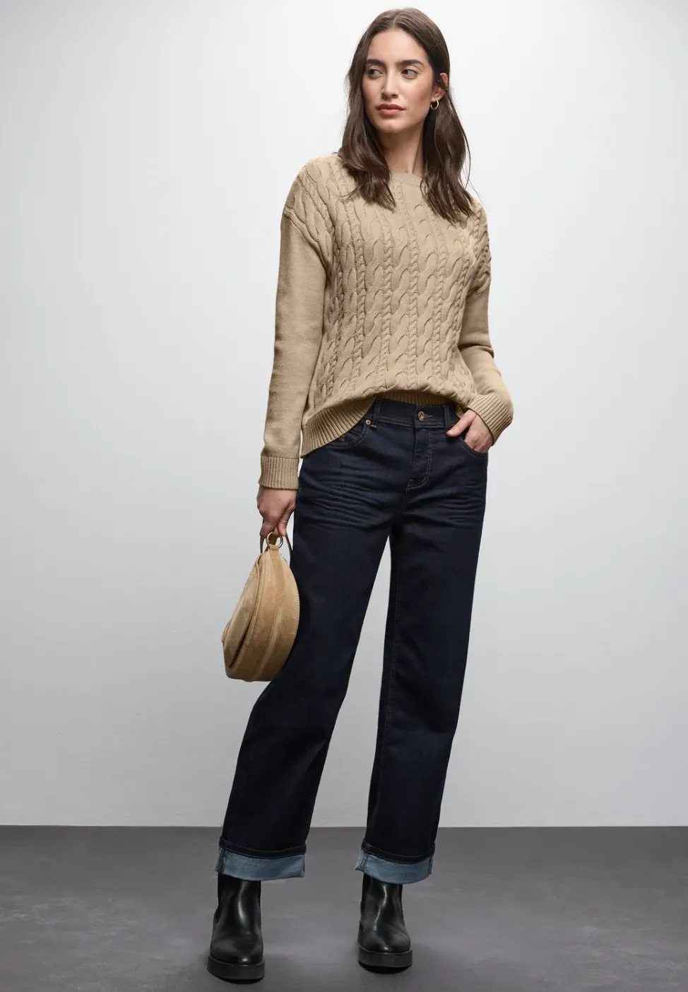 Pullover mit Zopfmuster
