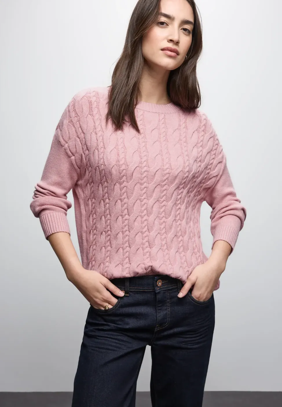 Pullover mit Zopfmuster
