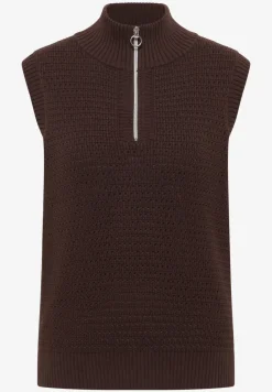 Pullunder im Crochet-Look mit Zipper