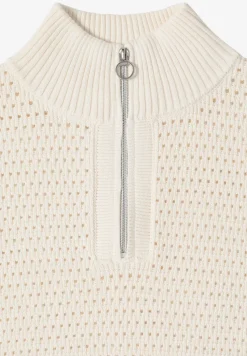 Pullunder im Crochet-Look mit Zipper