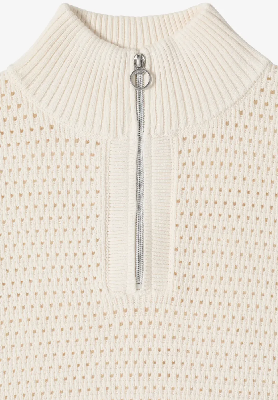 Pullunder im Crochet-Look mit Zipper