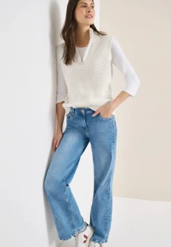 Pullunder im Crochet-Look mit Zipper