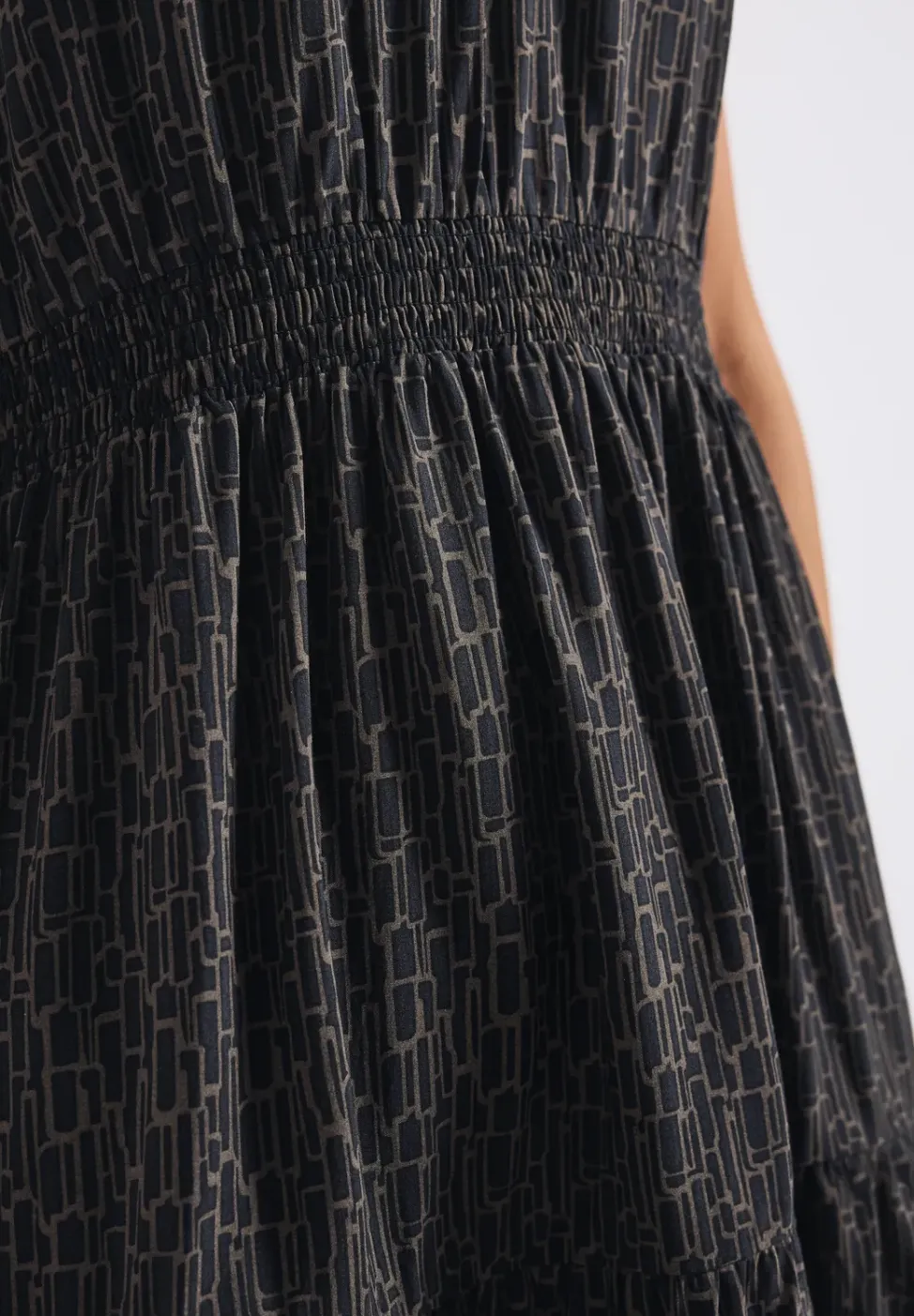Puzzle Print Tunika-Kleid