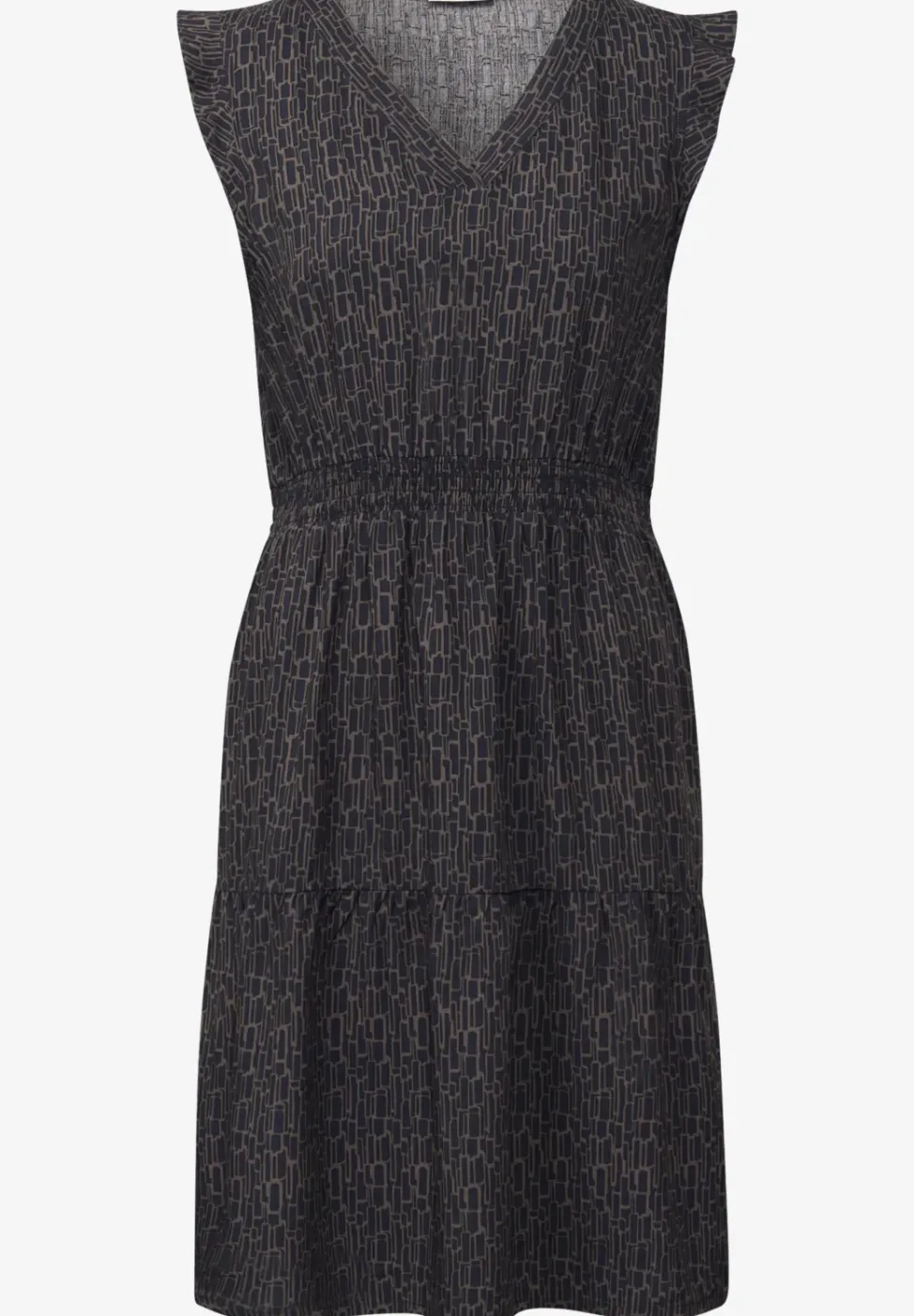 Puzzle Print Tunika-Kleid
