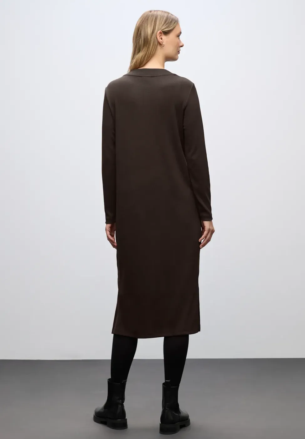 Rippstruktur Kleid