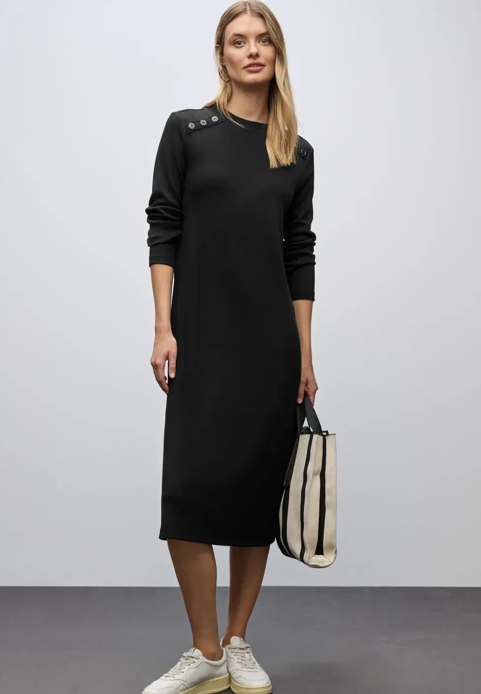 Rippstruktur Kleid