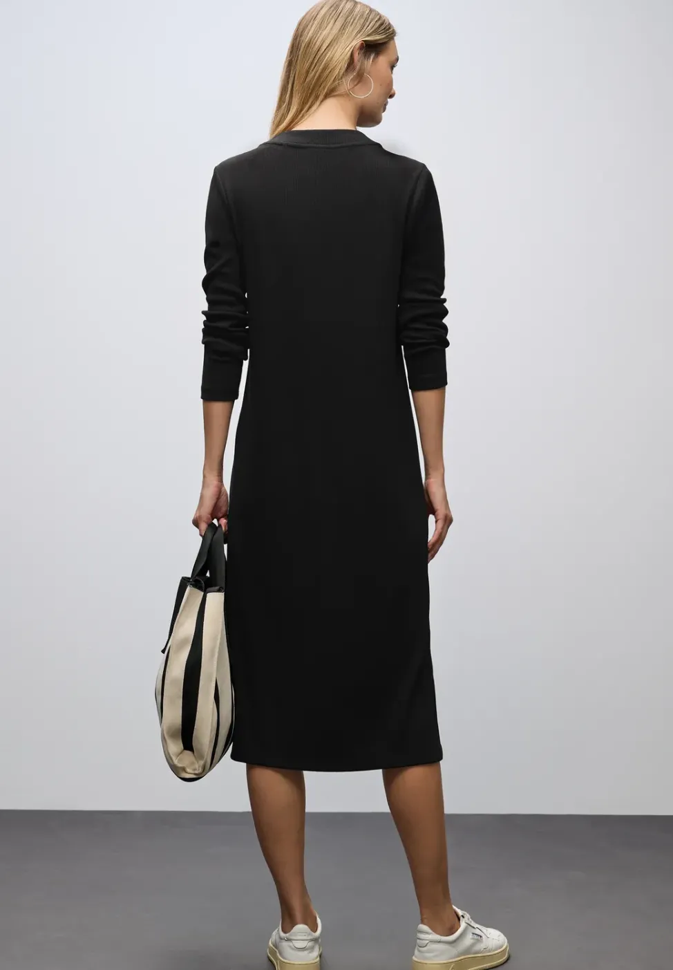 Rippstruktur Kleid