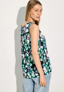 Ärmellose Bluse mit Print