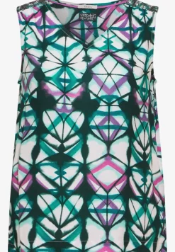 Ärmellose Bluse mit Print