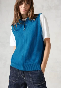 Ärmellose Strickjacke