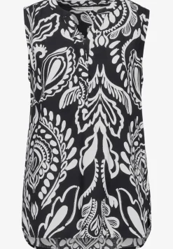 Ärmellose Bluse mit Print