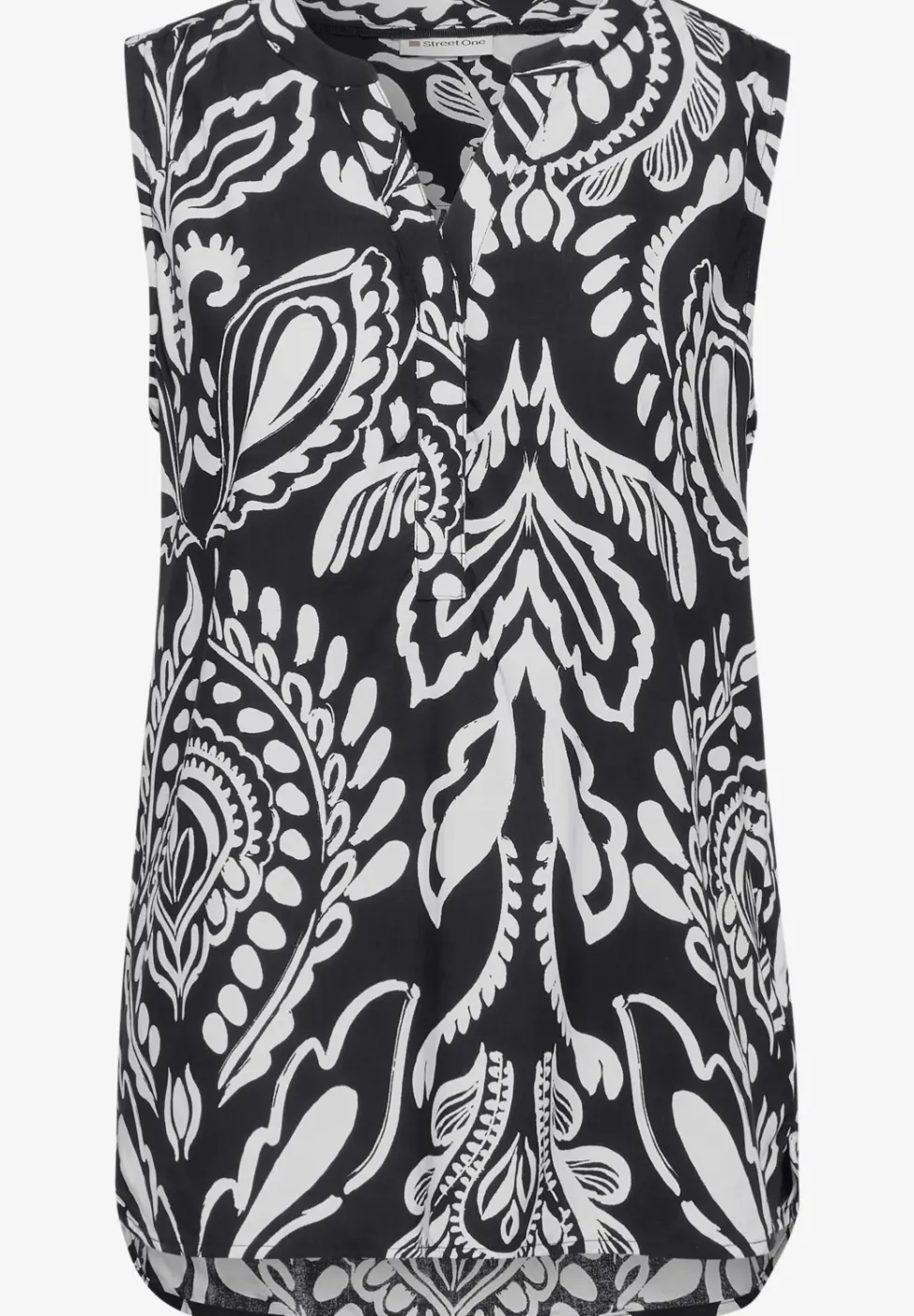 Ärmellose Bluse mit Print