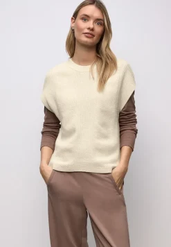 Ärmelloser Chenille Pullover
