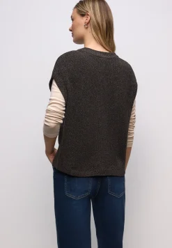Ärmelloser Chenille Pullover