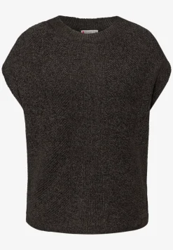 Ärmelloser Chenille Pullover