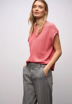 Ärmelloser Chenille Pullover