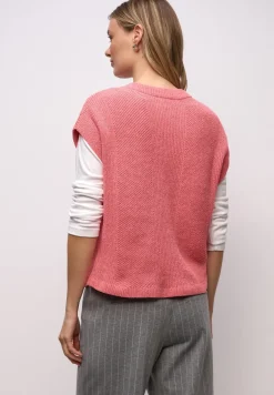 Ärmelloser Chenille Pullover
