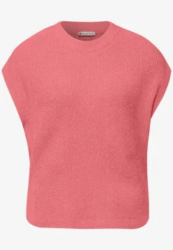 Ärmelloser Chenille Pullover