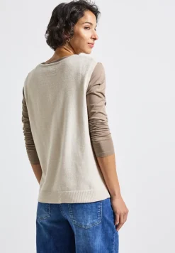 Ärmelloser V-Neck Pullover