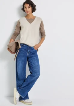 Ärmelloser V-Neck Pullover