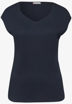 Ärmelloses Shirt mit Diamantausschnitt