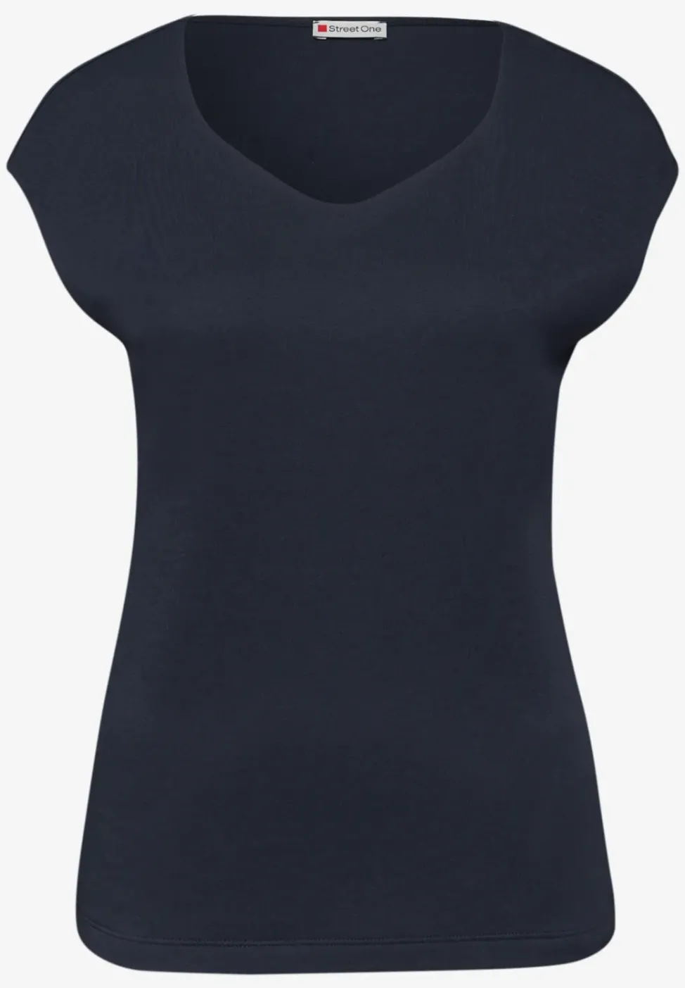 Ärmelloses Shirt mit Diamantausschnitt