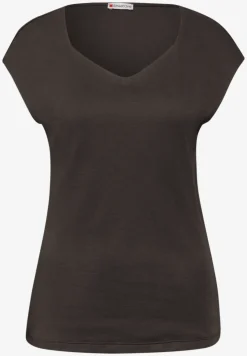 Ärmelloses Shirt mit Diamantausschnitt