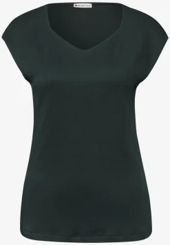 Ärmelloses Shirt mit Diamantausschnitt