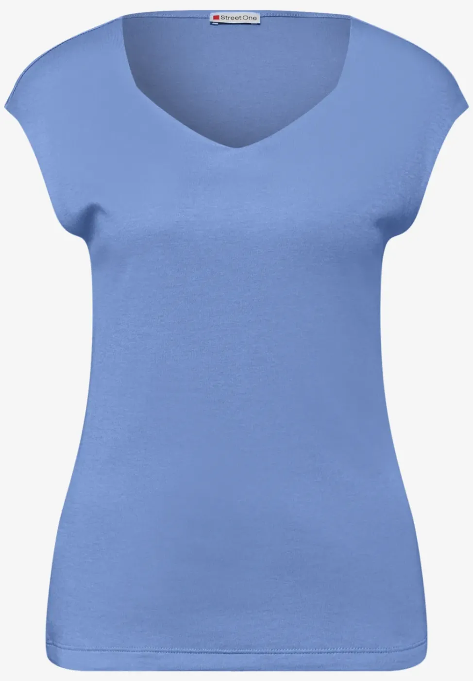 Ärmelloses Shirt mit Diamantausschnitt
