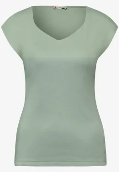 Ärmelloses Shirt mit Diamantausschnitt