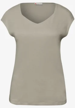 Ärmelloses Shirt mit Diamantausschnitt