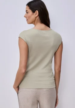 Ärmelloses Shirt mit Diamantausschnitt