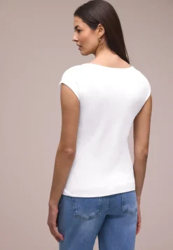 Ärmelloses Shirt mit Diamantausschnitt