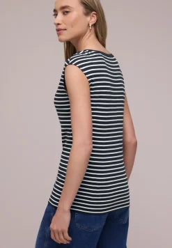 Ärmelloses Shirt mit Knopfdetail