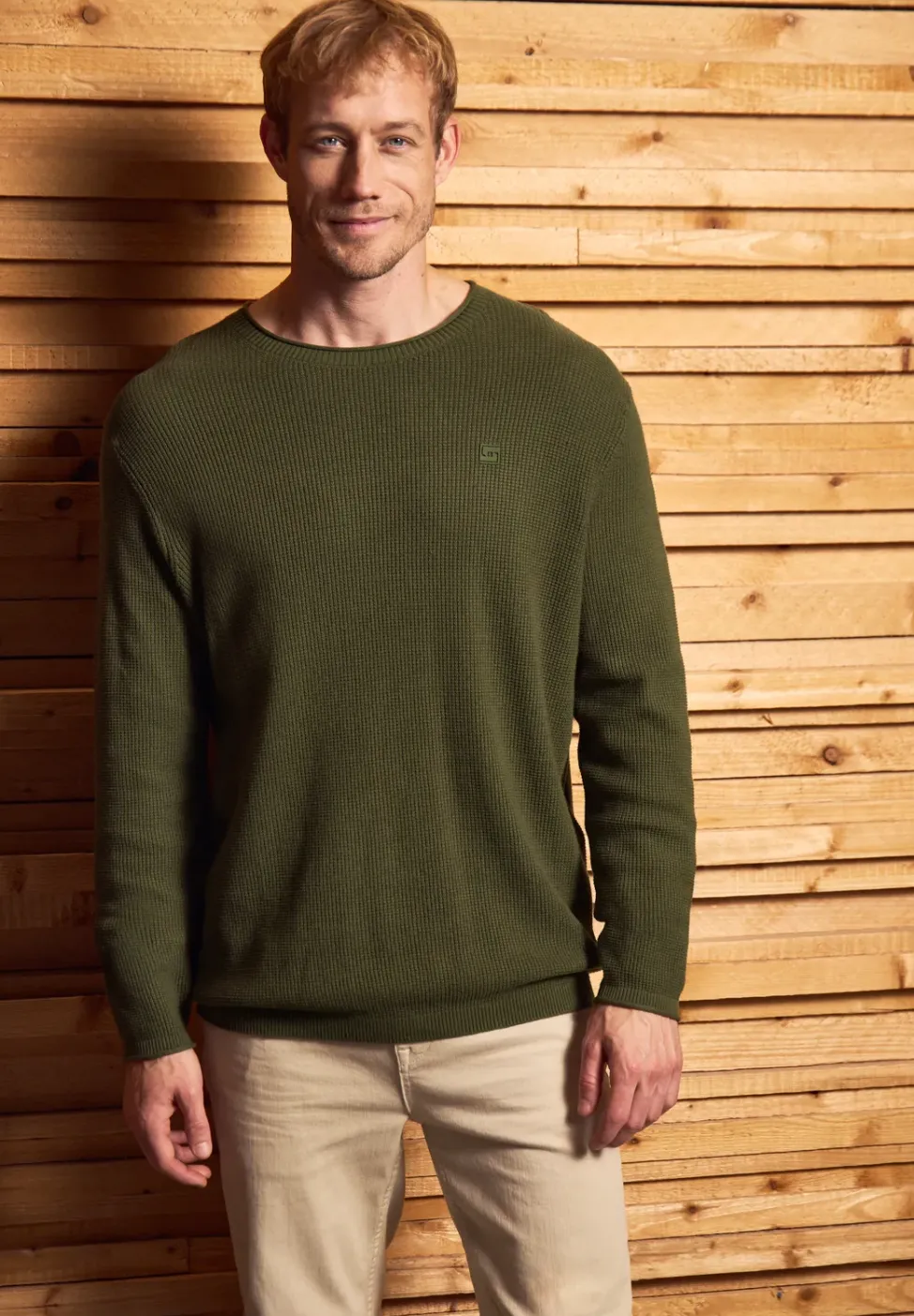 Rundhals Strukturpullover