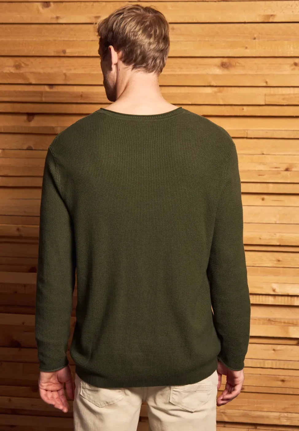 Rundhals Strukturpullover