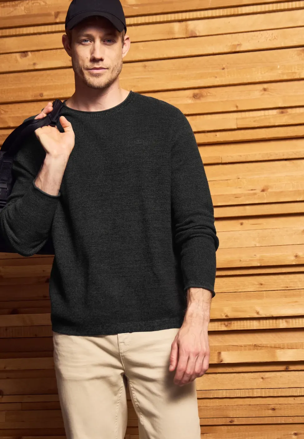 Rundhals Strukturpullover