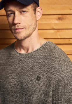 Rundhals Strukturpullover