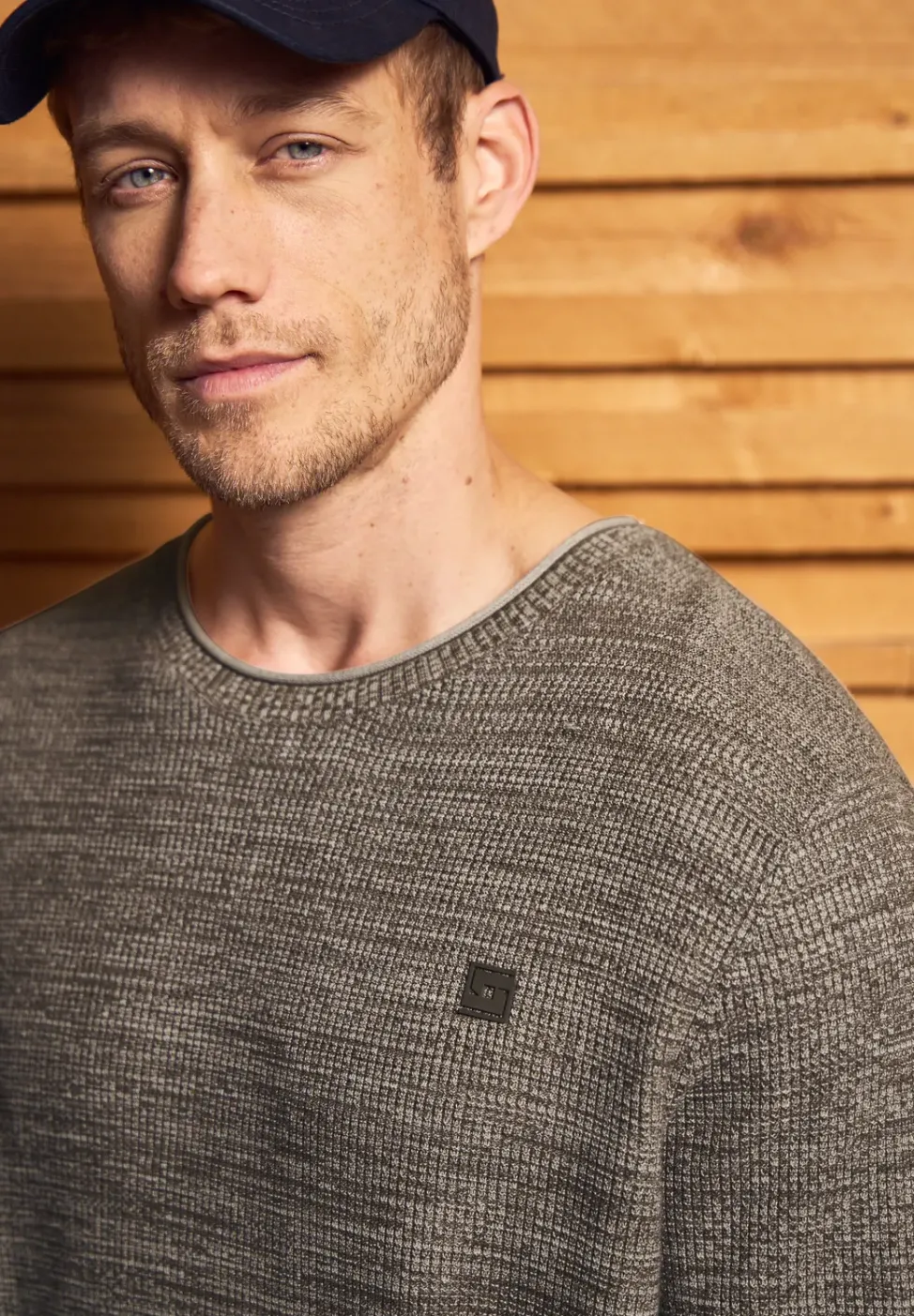 Rundhals Strukturpullover