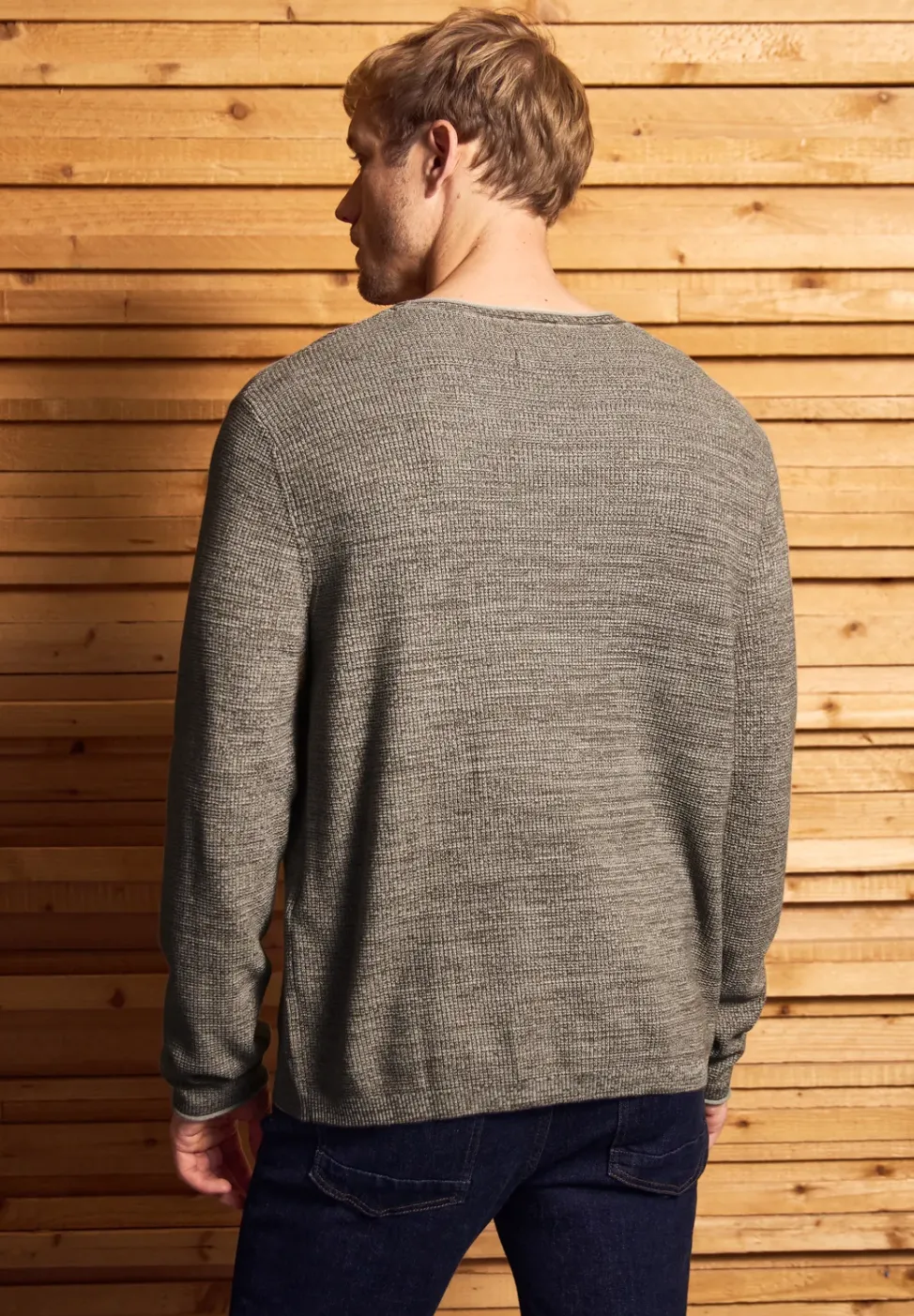 Rundhals Strukturpullover