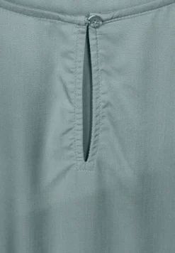 Rundhalsbluse mit Cut-Out