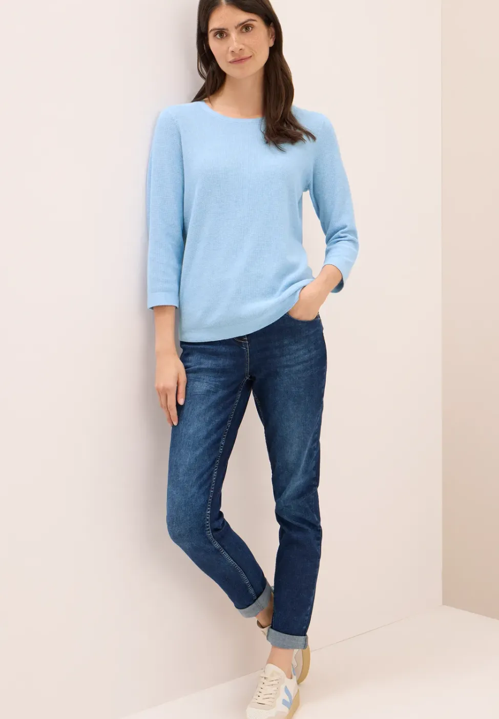 Rundhals Strickpullover