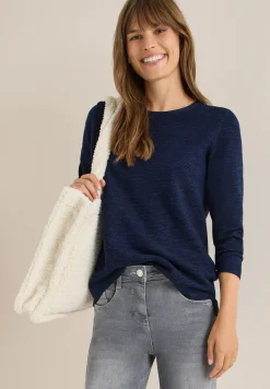 Rundhals Strukturpullover