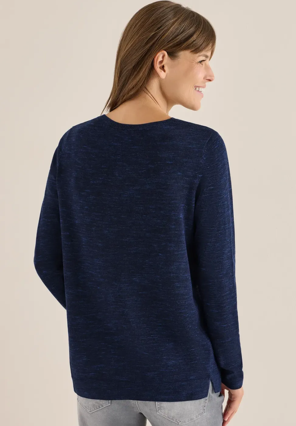 Rundhals Strukturpullover
